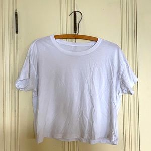 Lululemon Cropped Tee - White - Size 4